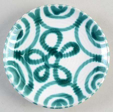 Green Stripe Forest Green (Coupe Shape) Bread & Butter Plate