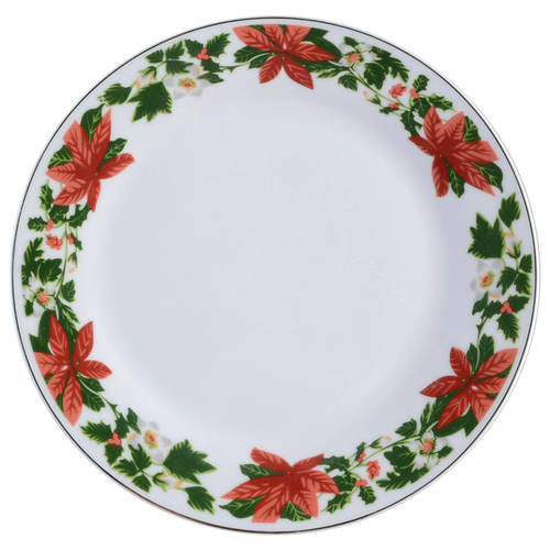 Poinsettia Holiday Large Dinner Plate