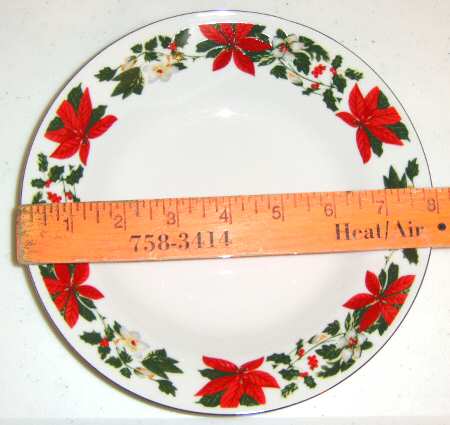 Poinsettia Holiday Salad Plate