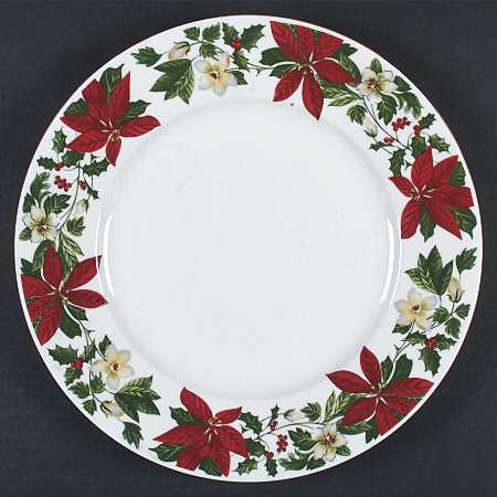 Poinsettia Holiday 12" Chop Plate (Round Platter)