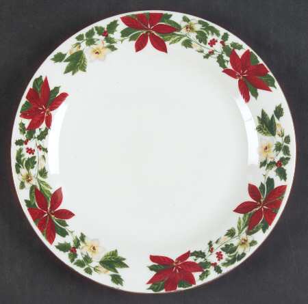 Poinsettia Holiday Salad Plate