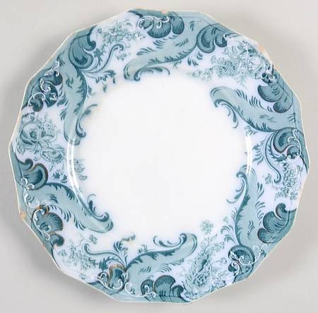 Argyle (Green, Gold Accent) Salad Plate