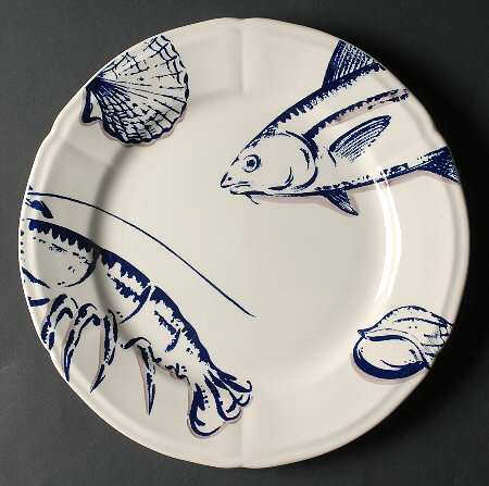 Ocean Blue (Bleu) Dinner Plate