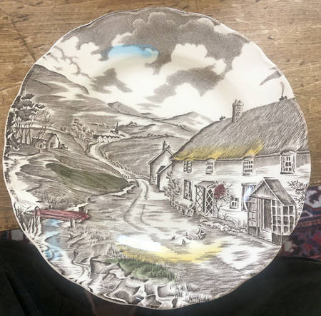 Quiet Day Brown (Scalloped) Salad Plate