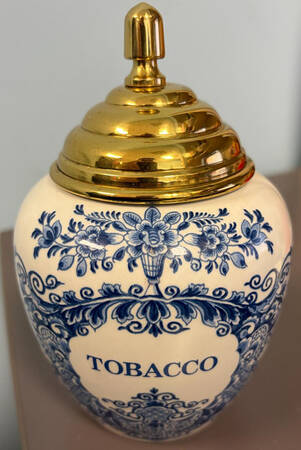 Blue Delft Tobacco Jar & Lid