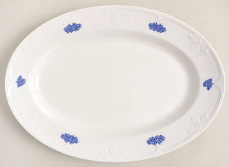 Bla Blom (Name In Banner) 11" Oval Serving Platter