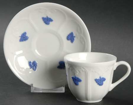 Bla Blom (Name In Banner) Flat Demitasse Cup & Saucer Set