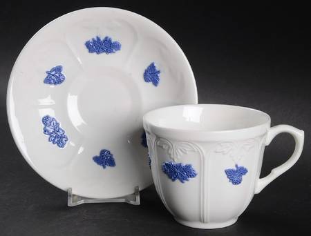 Bla Blom (Name In Banner) Flat Cup & Saucer Set