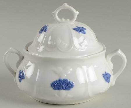 Bla Blom (Name In Banner) Sugar Bowl & Lid