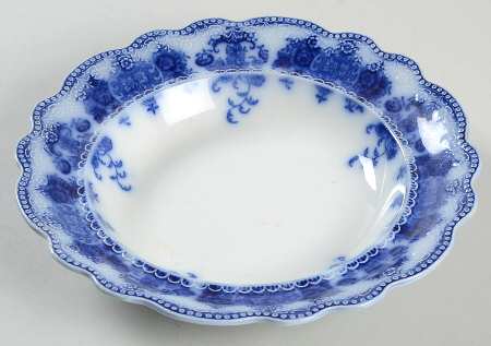 Clarence (Flow Blue, No Gold) Round Butter No Lid