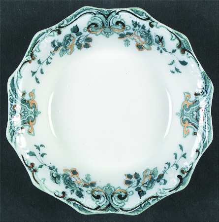 Merion Blue Green (Gold Accent) Fruit/Dessert (Sauce) Bowl