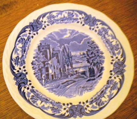 Scenes After Constable Blue (Chain Embossed Edge) Dessert/Pie Plate