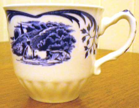 Scenes After Constable Blue (Chain Embossed Edge) Flat Cup