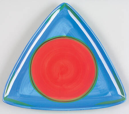 Creation Blue Triangular Dinner Plate