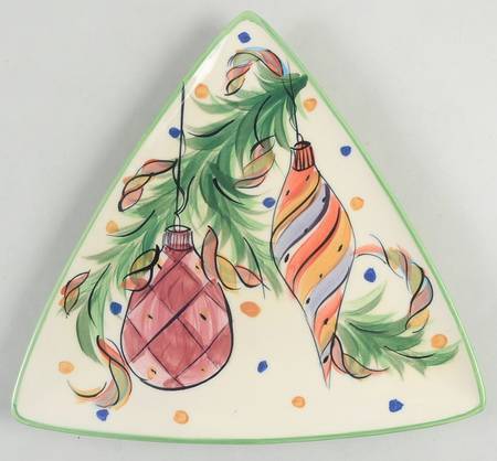 Yuletide Triangular Salad Plate