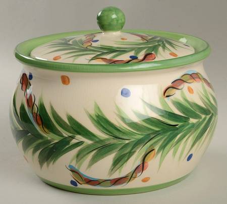 Yuletide Bean Pot & Lid