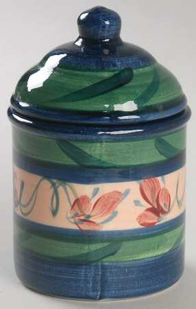 Light Blue Grapevine Sugar Bowl & Lid