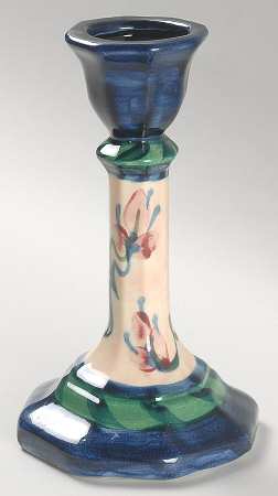 Light Blue Grapevine 6" Candlestick
