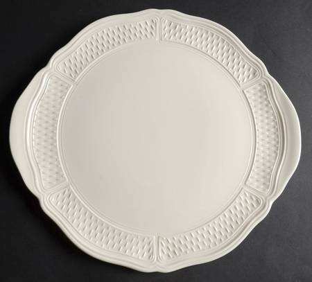 Pont Aux Choux (White) Handled Cake Plate