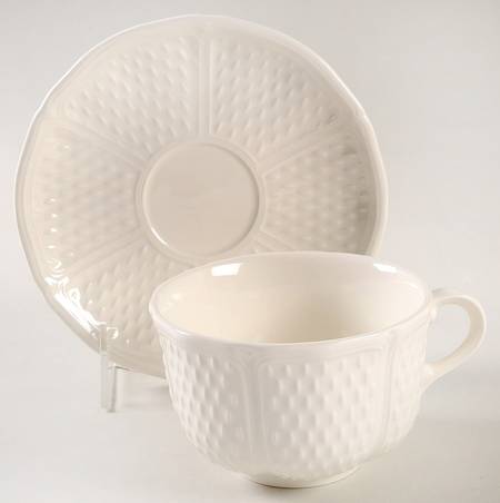 Pont Aux Choux (White) Breakfast Cup & Saucer Set