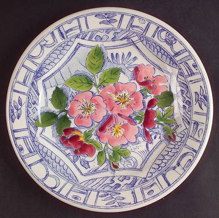Oiseau Bleu Flowers Salad/Dessert Plate
