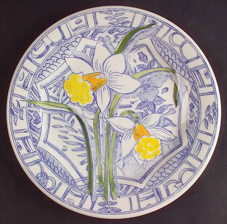 Oiseau Bleu Flowers Salad/Dessert Plate