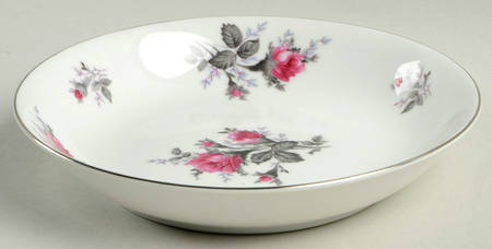 New Moss Rose (Platinum Trim) Coupe Soup Bowl