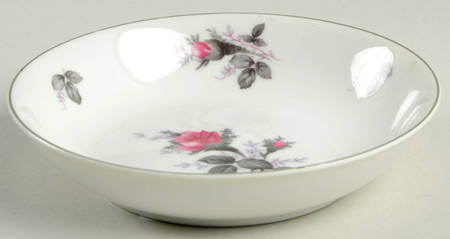 New Moss Rose (Platinum Trim) Fruit/Dessert (Sauce) Bowl