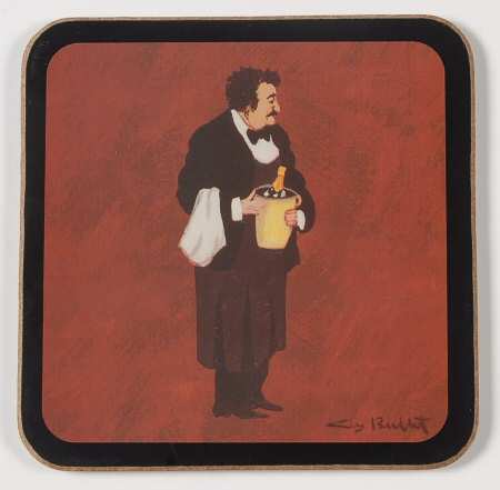 Les Garcons Square Corkback Coaster