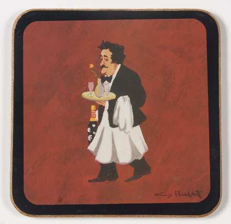Les Garcons Square Corkback Coaster