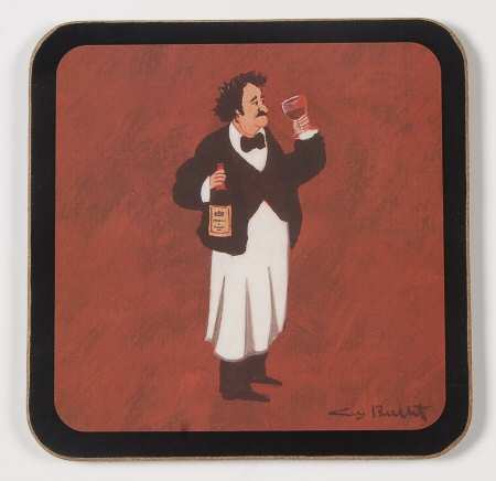 Les Garcons Square Corkback Coaster