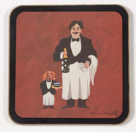 Les Garcons Square Corkback Coaster