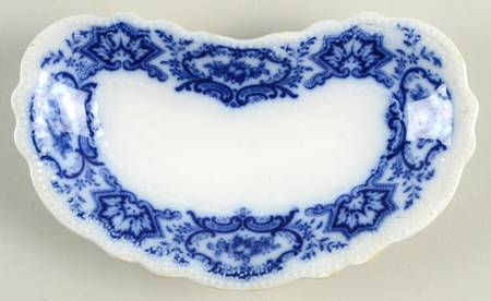 Alaska (Flow Blue, No Gold Ring) Bone Dish