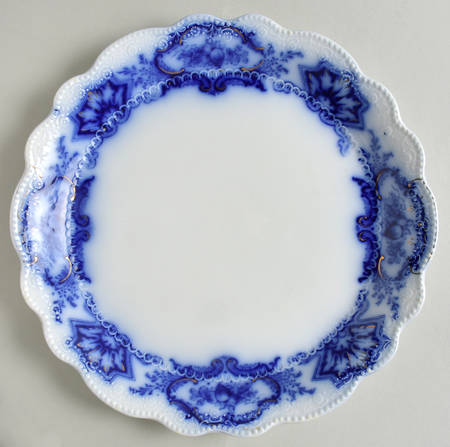 Alaska (Flow Blue, No Gold Ring) 11" Chop Plate (Round Platter)