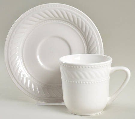 Imperial Braid Flat Cup & Saucer Set by Gibson Designs