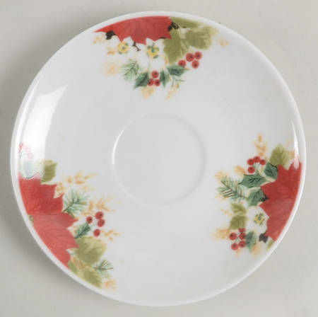 Holiday Grace Saucer for Flat Cup by Gibson Designs