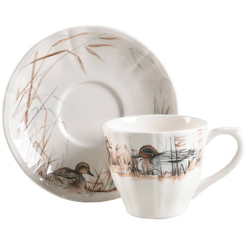 Sologne Flat Cup & Saucer Set