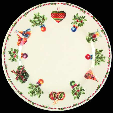 Joyeux Noel Salad/Dessert Plate