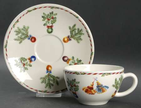 Joyeux Noel Breakfast Cup & Saucer Set