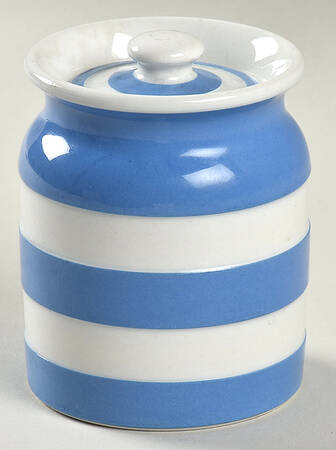 Cornish Blue White (Shield and TG Green Stamp) 4" Storage Jar & Lid