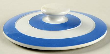 Cornish Blue White (Shield and TG Green) Lid for 7" Storage Jar