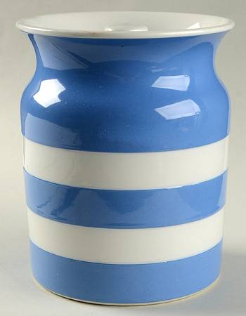 Cornish Blue White (Shield and TG Green) 7" Storage Jar & Lid
