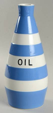 Cornish Blue White (Shield and TG Green) Oil Cruet No Stopper