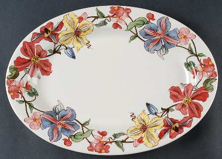 Clematis 14" Oval Serving Platter