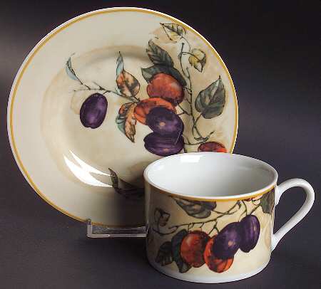 Royal Harvest Flat Cup & Saucer Set
