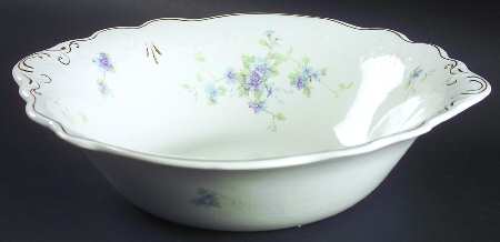Dorothy (Blue and Purple Flower) 11" Round Vegetable Bowl