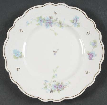 Dorothy (Blue and Purple Flower) Bread & Butter Plate