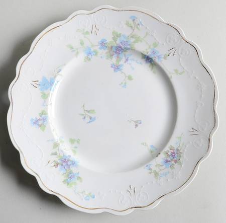 Dorothy (Blue and Purple Flower) Salad Plate