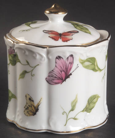 Butterfly Garden Sugar Bowl & Lid