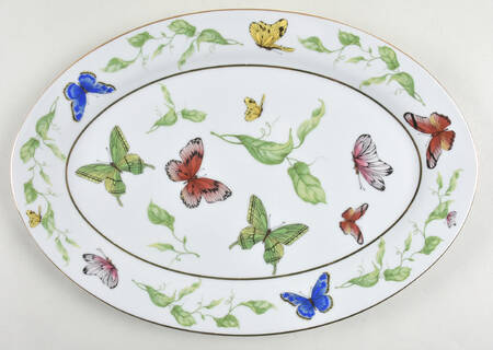 Butterfly Garden 13" Oval Serving Platter